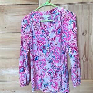 Lilly Pulitzer Pink and Blue Patterned Top